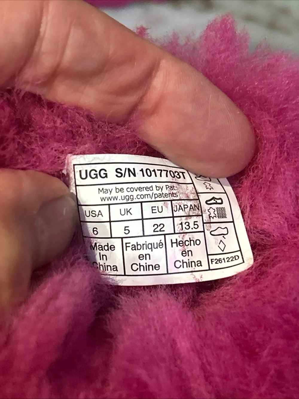UGG Kids Classic Shearling Suede Hot  Pink Boots Toddler Girl Sz 6 Warm Winter.